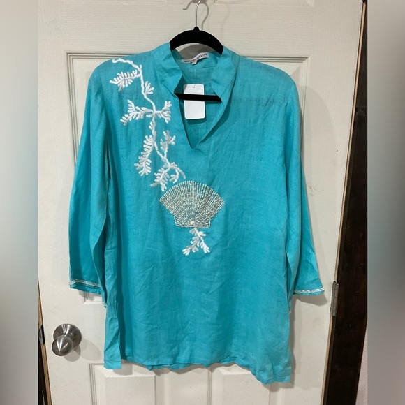 Barbara Gerwit Embroidered Beaded Blouse - Picture 1 of 3
